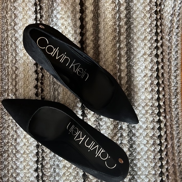 Calvin Klein, woman’s, black, dress shoes. Size 8 1/2 M. Excellent condition. - Picture 3 of 3